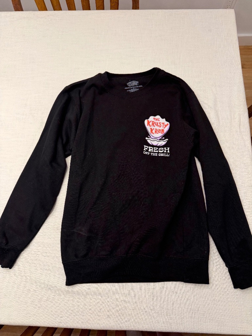 black SpongeBob Krusty krab sweatshirt